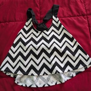 Chevron Patterned Crop Top